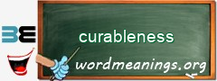 WordMeaning blackboard for curableness